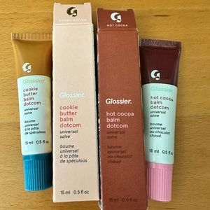 Glossier balm dot com cookie butter hot cocoa original formula